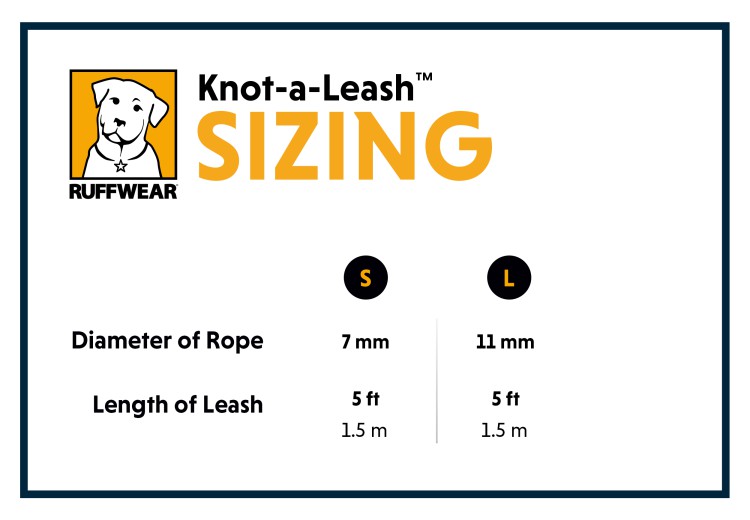 Ruffwear® Knot-a-Leash™ особо прочный шнур-поводок для собак с карабином 