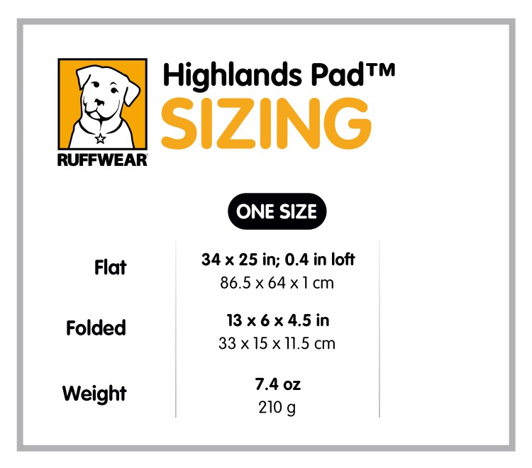 Технологичный коврик (пенка) для собак RUFFWEAR® Highlands Pad™